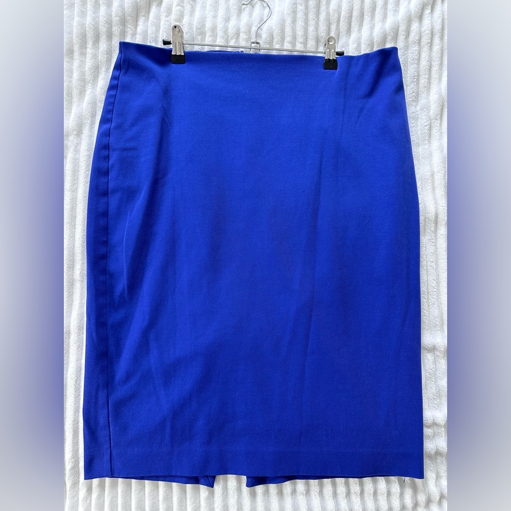 Express | Royal Blue Midi Pencil Skirt